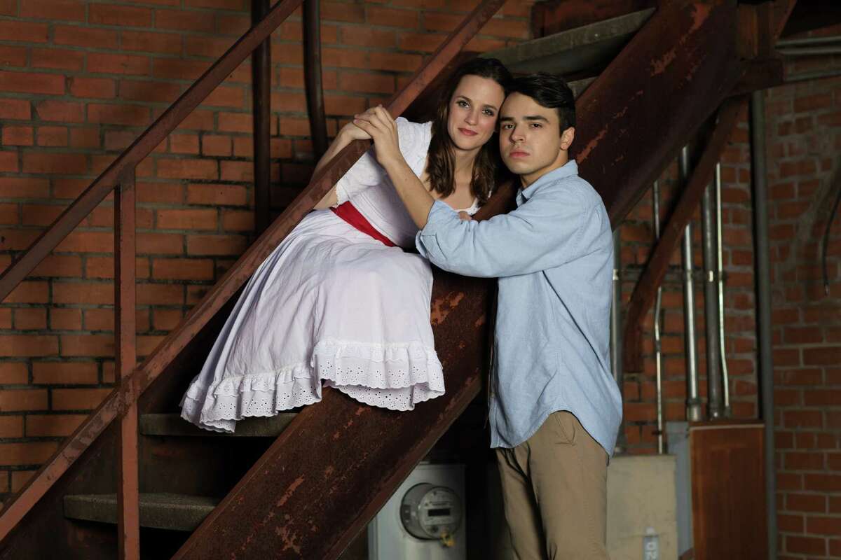 The love story of Tony and Maria is central to the plot of "West Side Story." Tony and Maria are played by Jordie Viscarri and Cara Cavenaugh Woodard.