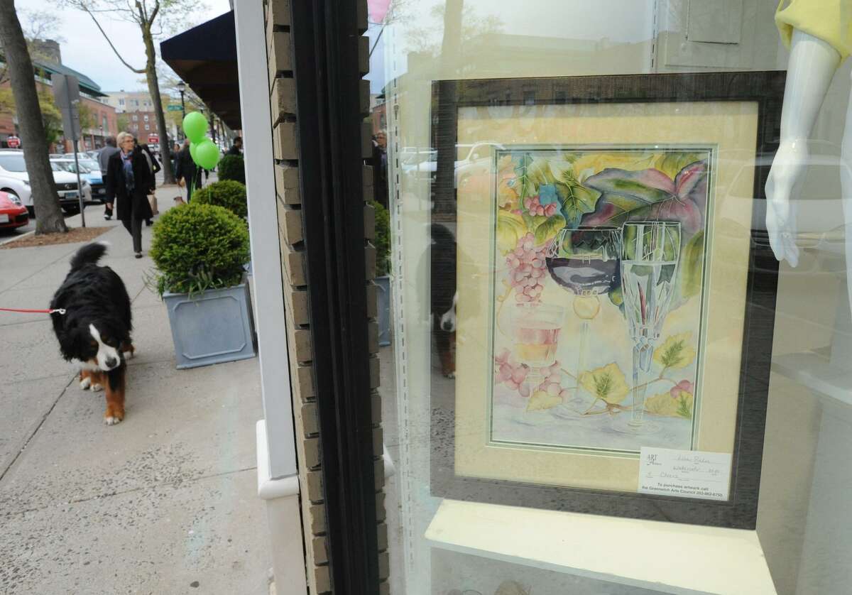 Art to the Avenue, the Greenwich Arts Council's spring celebration on Greenwich Avenue, Greenwich, Conn., opens each year on the first Thursday in May and runs to the end of the month. Over100 artists are featured in various Greenwich Avenue and central business district stores. "All art is for sale" reads the pamphlet for the show, contact the Greenwich Arts Council at 203-862-6750.