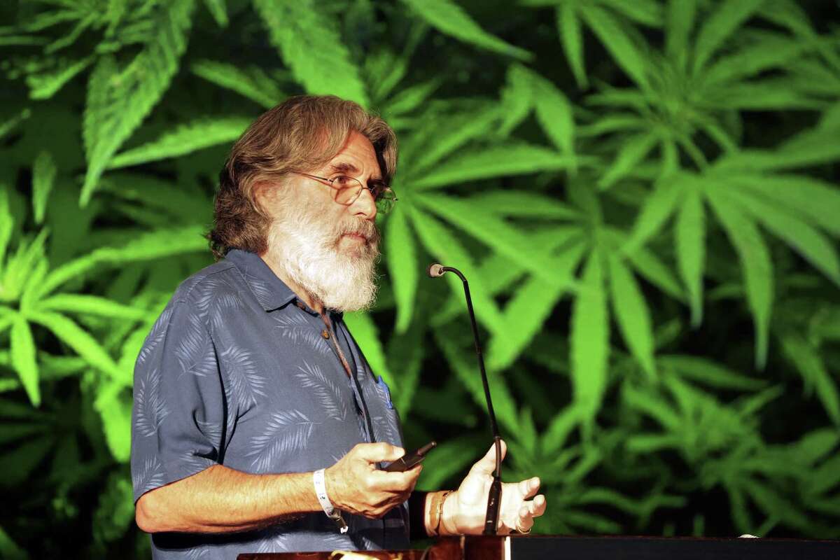 Mark Blumenthal gives the keynote speech as marijuana business investors pitch their ideas to investors at the Arcview Investor Forum at the AT&T Conference and Education Center in Austin in May.