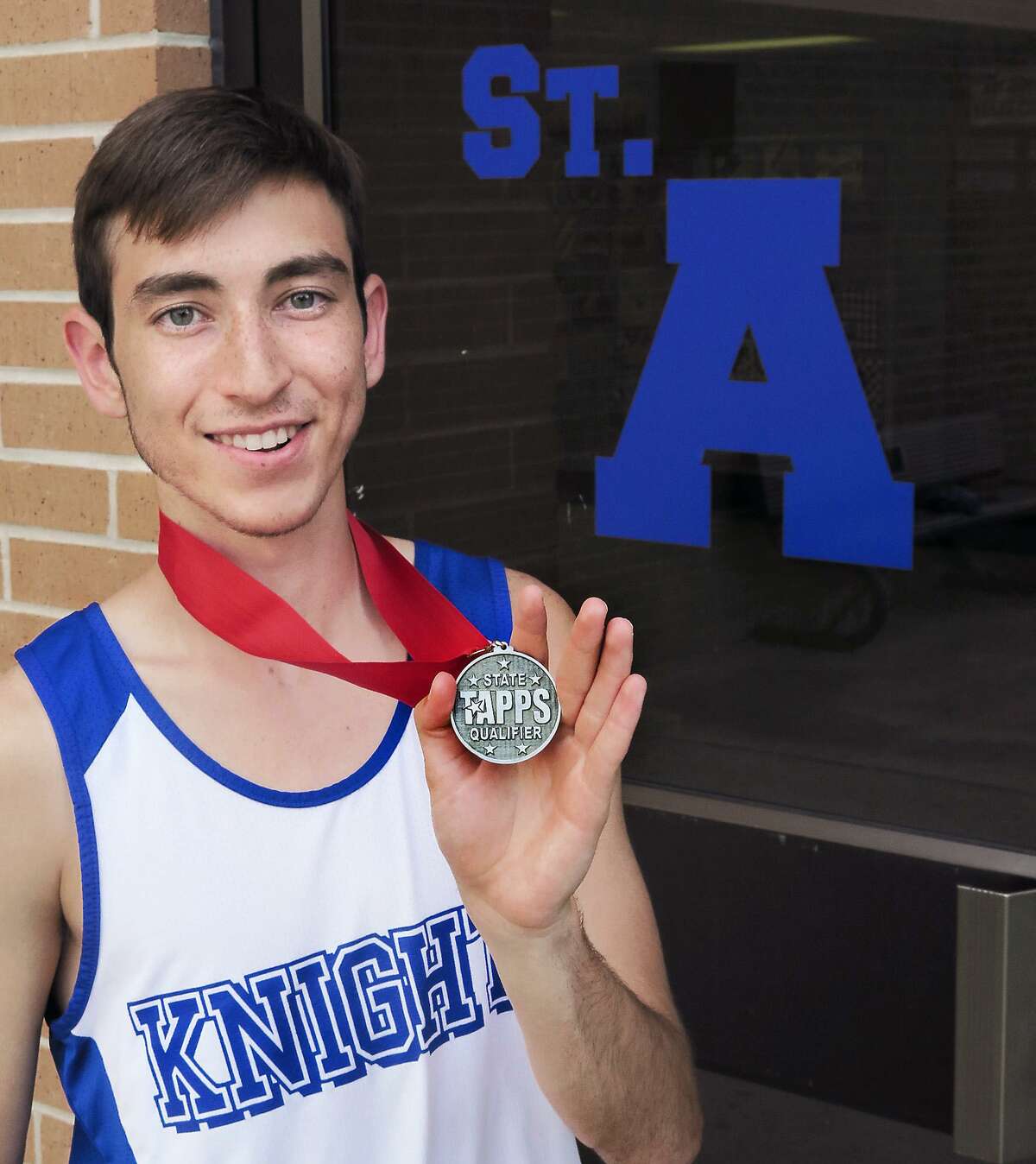 Saint Augustine’s Zachary Jackson will be racing the 3,200-meter run during the TAPPS-5A state meet in Waco.