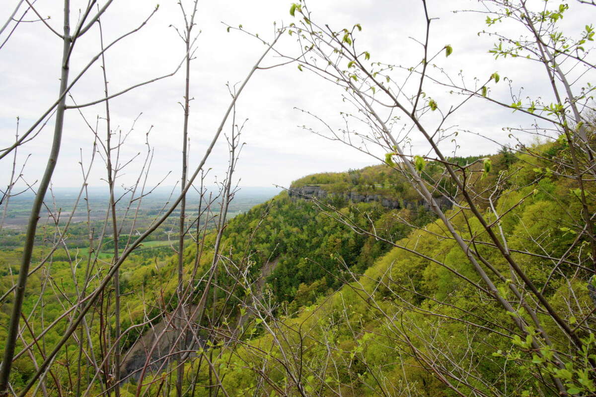 A view of some of the cliffs at Thatcher Park on Thursday, May 4, 2017, in Voorheesville, N.Y. (Paul Buckowski / Times Union)