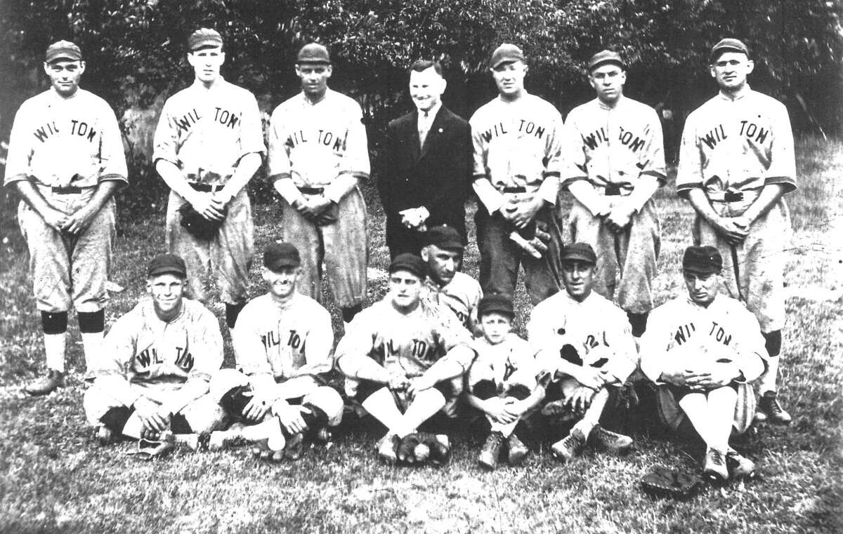 A photograph of the 1923 Wilton Farmers' roster. In the following year, the Farmers had one of their best seasons and won the coveted Norwalk City Championship.