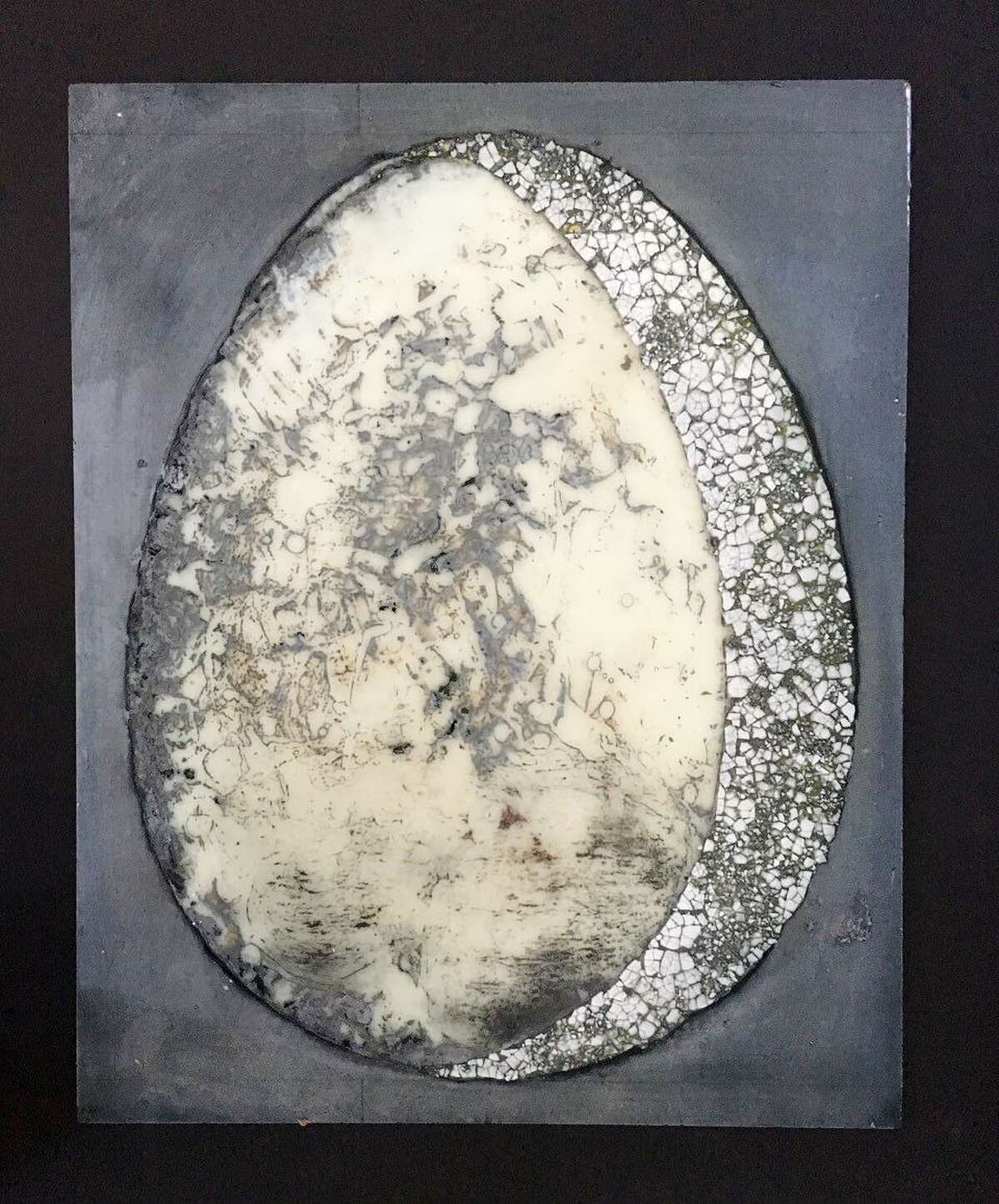 For “Egg Plate,” Linn Cassetta of Westport was named an ”Artist To Watch” by the Carriage Barn Arts Center.