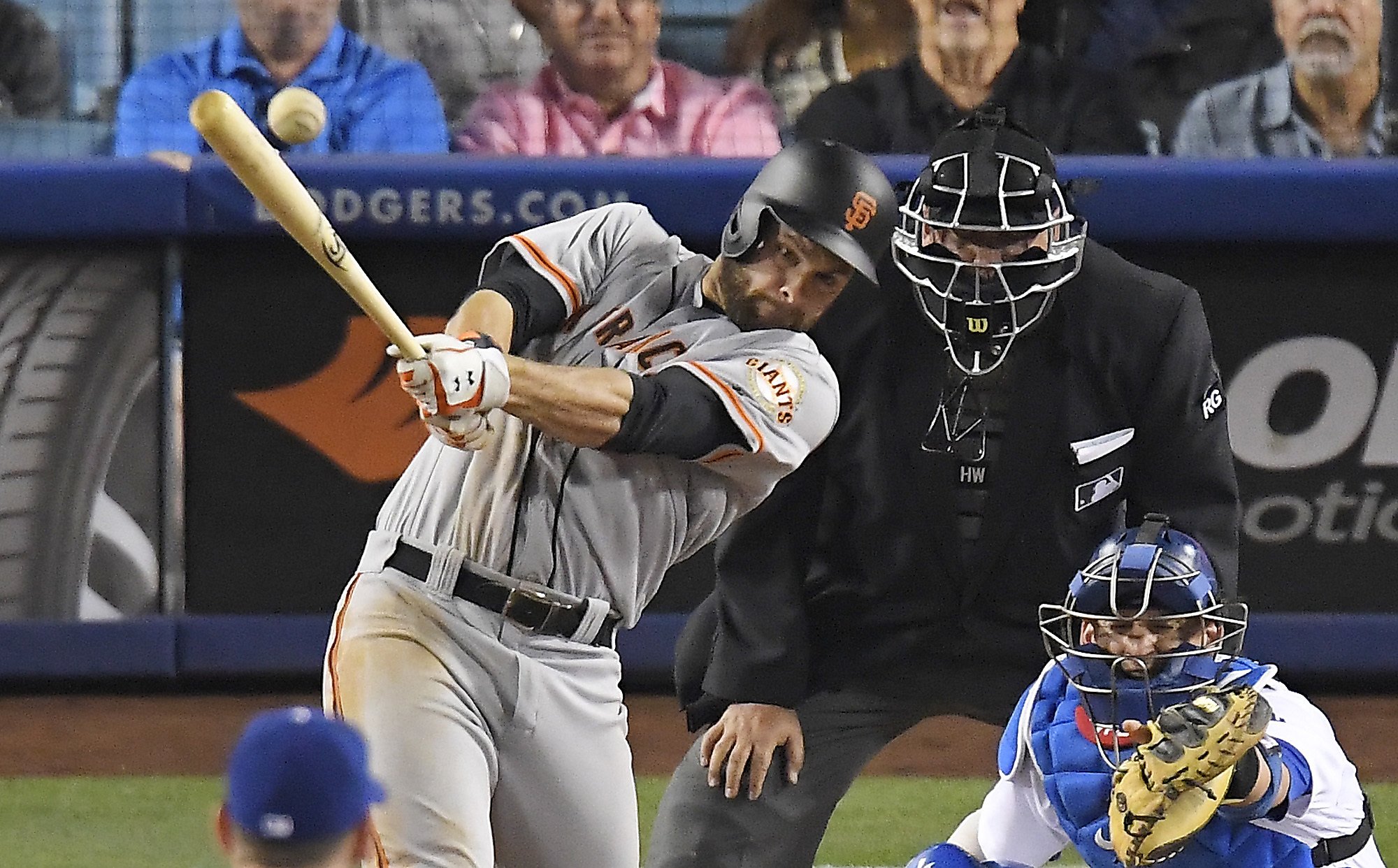 Buster Posey Hitting Slow Motion Home Run Baseball Swing Giants