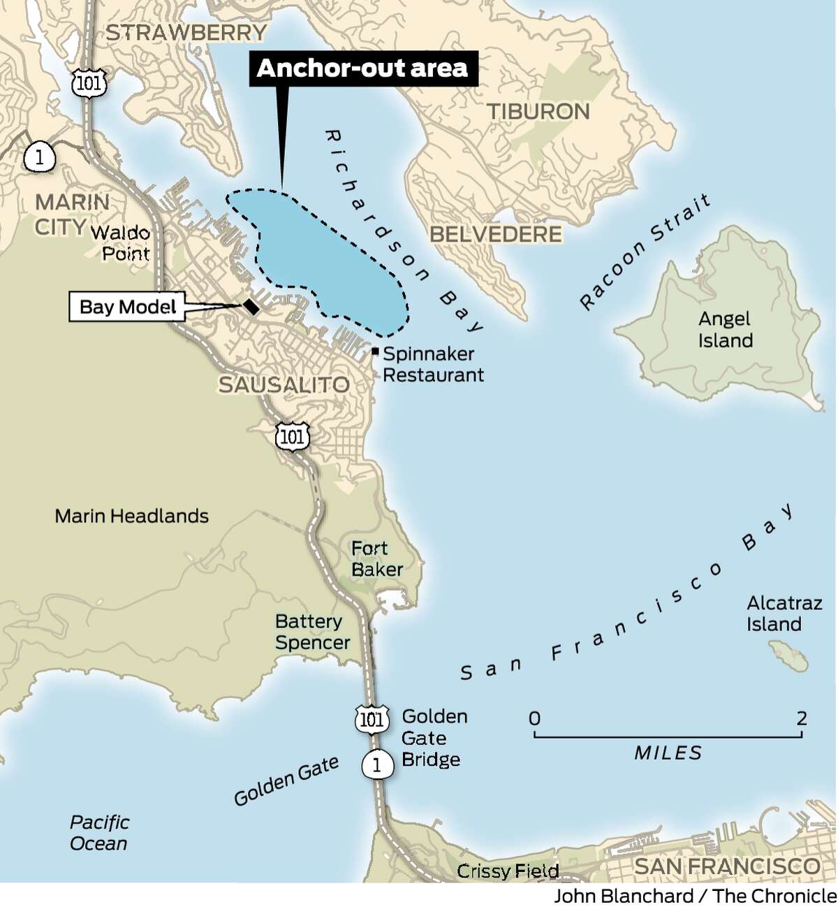 As more ‘anchor-outs’ live on SF Bay, tension mounts on land