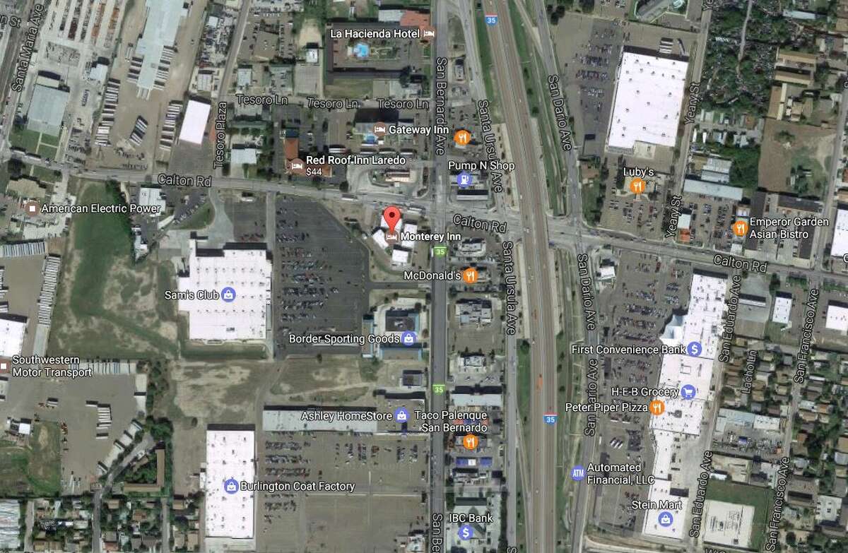 The location of the Monterrey Inn, where the beating allegedly occurred, is shown.