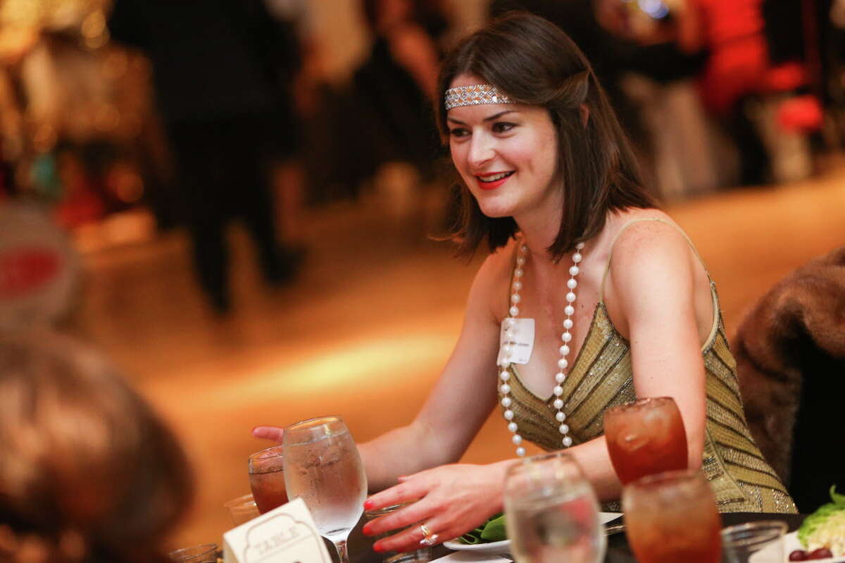 Falon Wiesner-Jones, director of Public Relations for Wiesner Auto Group, dines during Conroe Symphony Orchestra's 20th anniversary All That Jazz Gala on Saturday, April 29, 2017, at the North Montgomery County Community Center in Willis. The Wiesner Auto Group was one of the primary supporters of the orchestra's gala.