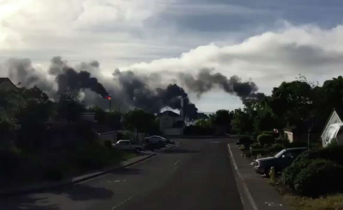 A power outage at a Valero Refinery in Benicia Friday morning caused smoke and flaring.