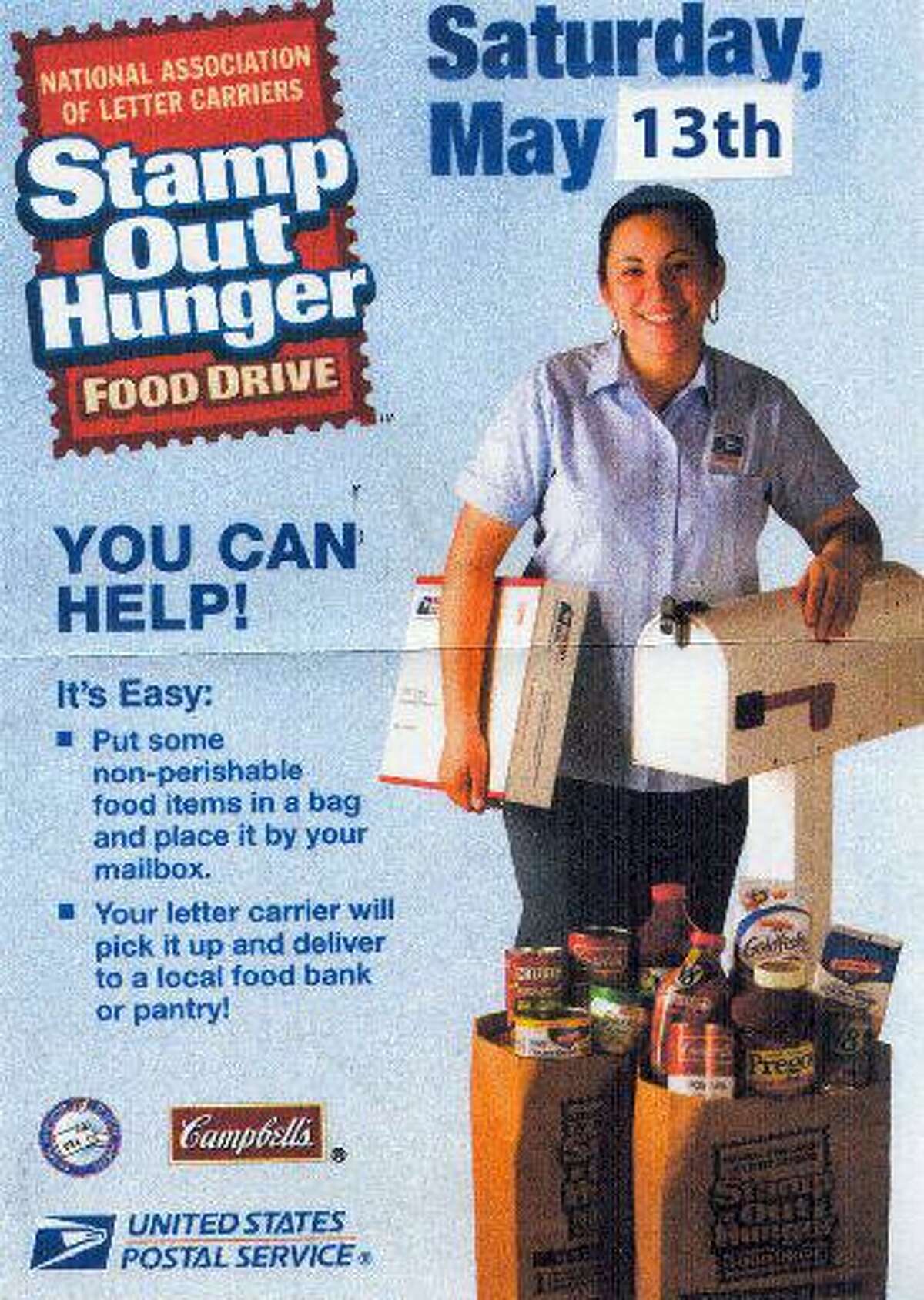 Annual mail carriers’ food drive set for May 13