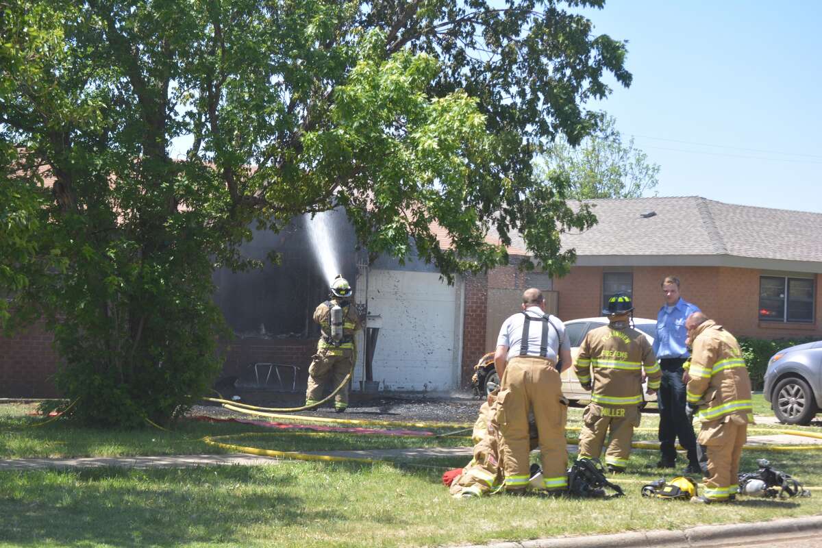 The Plainview Fire Department was dispatched to 2603 W. 19th about 12:15 p.m. Friday in response to a house fire. When they arrived, the found dark smoke pouring out of its eaves and flames spilling from the front through a broken picture window. The occupants fled from the burning structure before first responders arrived. The structure appeared to have suffered heavy damage. Paint on a car parked in the driveway was blistered as well by flames that spread to the front yard. Cause of the fire was not immediately available. Fire units remained on the scene for an hour.