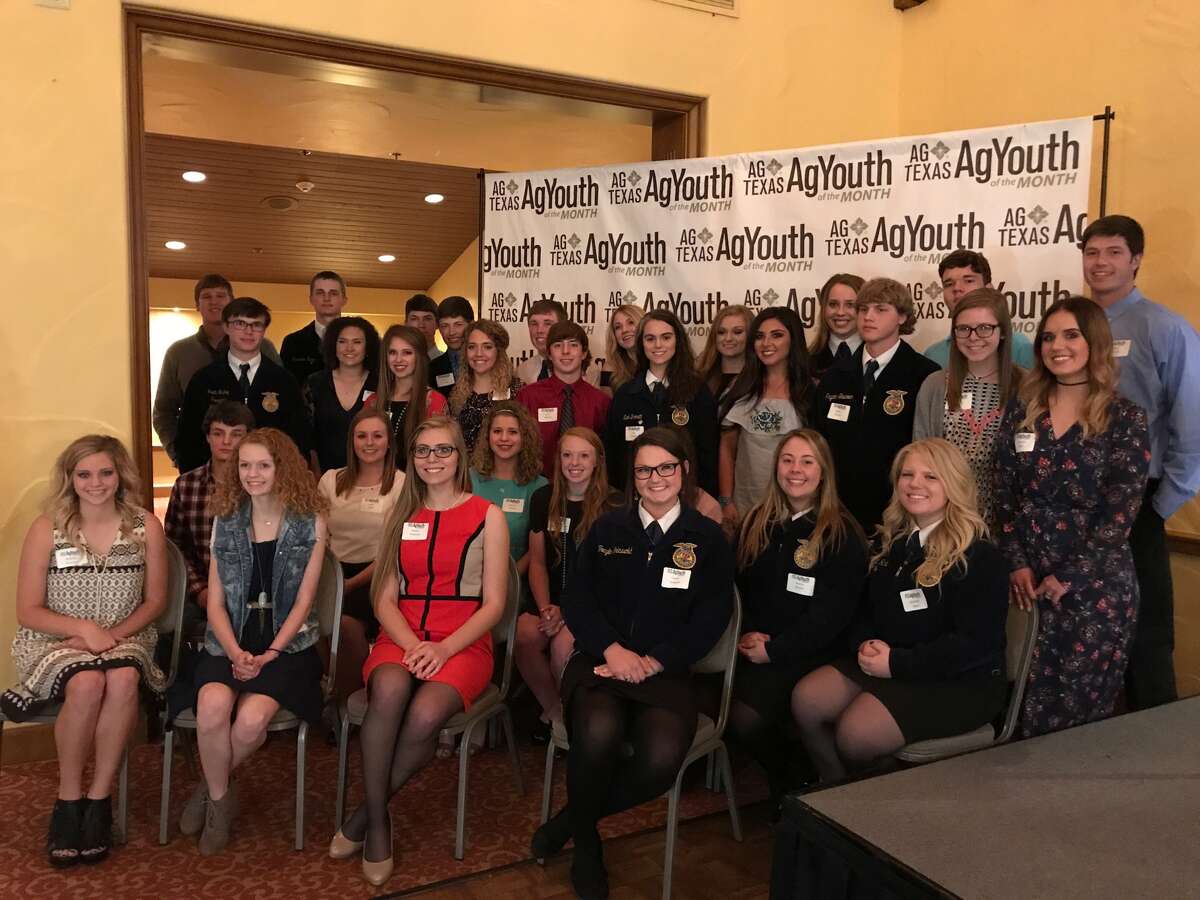 Thirty-six area FFA and 4-H high school students were recognized Wednesday in Amarillo by AgTexas Farm Credit in connection with its AgYouth of the Month program. Plainview area honorees included Shadee Tye and Colti Wright, Plainview FFA; Blaine Patton, Briscoe 4-H; Layne Mustian, Hale 4-H; Lane Coffman, Littlefield FFA; and Deidra Pinkerton, Olton FFA.