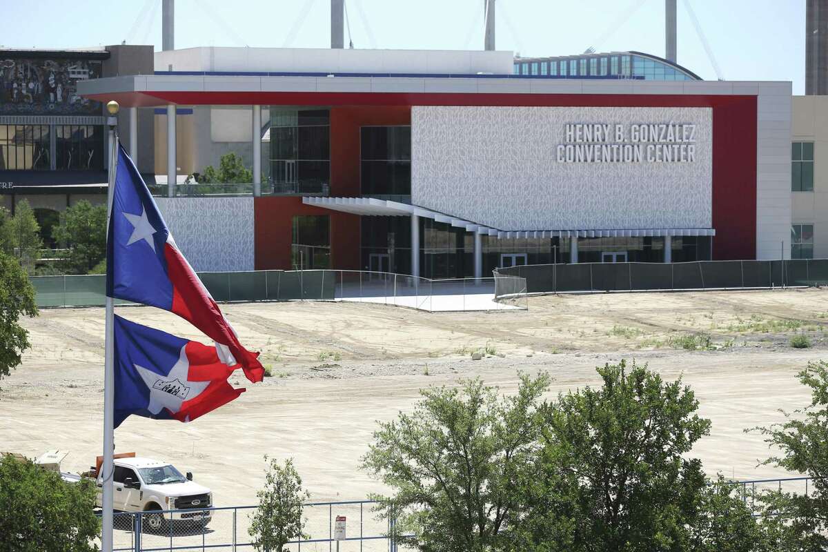 A new western entrance to the recently renovated Convention Center opened in March next to the future site of Zachry’s development and Civic Park.