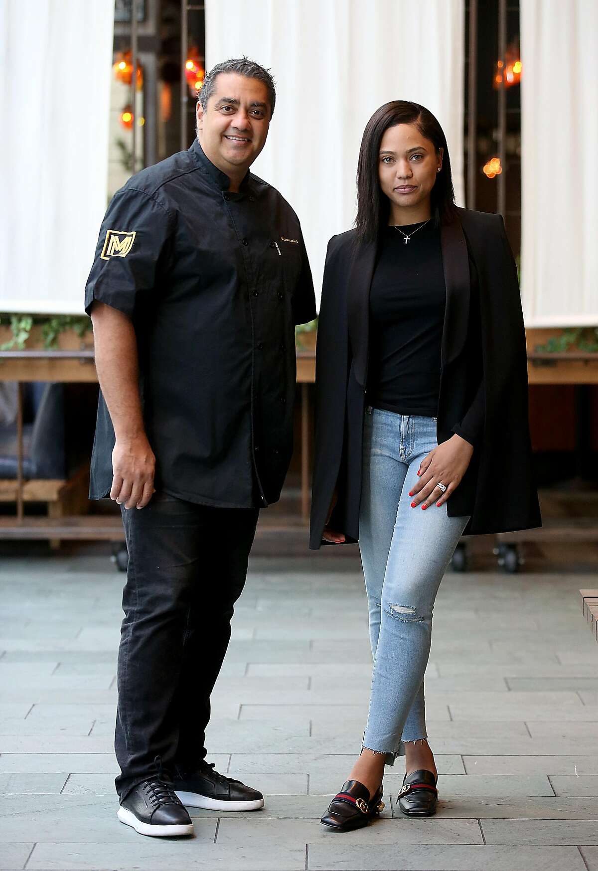 Ayesha Curry and Michael Mina and Ayesha Curry partner on new restaurant called International Smoke which will replace RN74 seen on Thursday, May 4, 2017, in San Francisco, Calif.