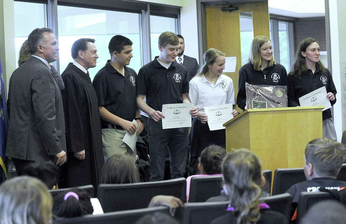 Danbury students tour the Superior Court during Law Day celebration