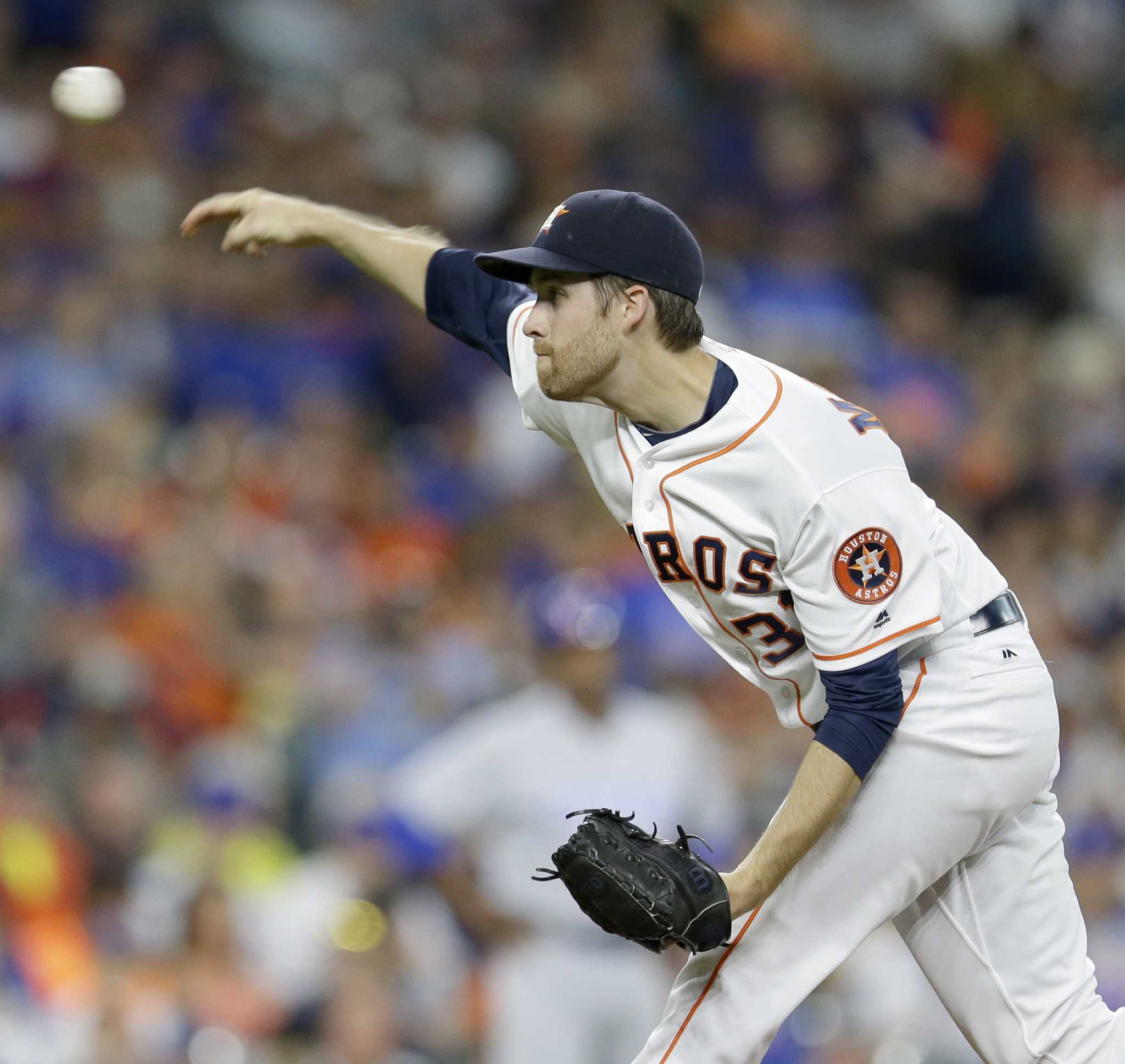 Astros' Collin McHugh builds pitch count into the 70s Monday