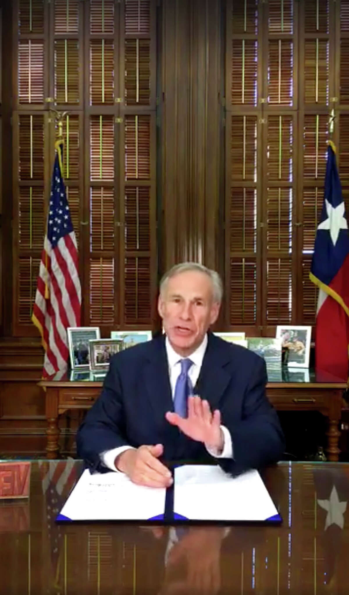 Via Facebook Live, Texas Governor Greg Abbott signs Senate Bill 4, known as the "sanctuary cities" bill, Sunday, May 7, 2017. (Photo screen grab from Facebook)