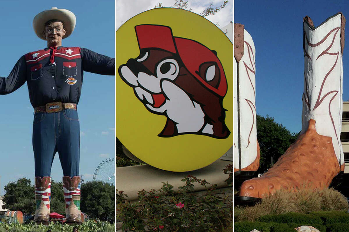Photos that prove things in Texas are as big as a Texans' ego Keep clicking to see a collection of over-the-top Texas-sized statues, tacos and more.