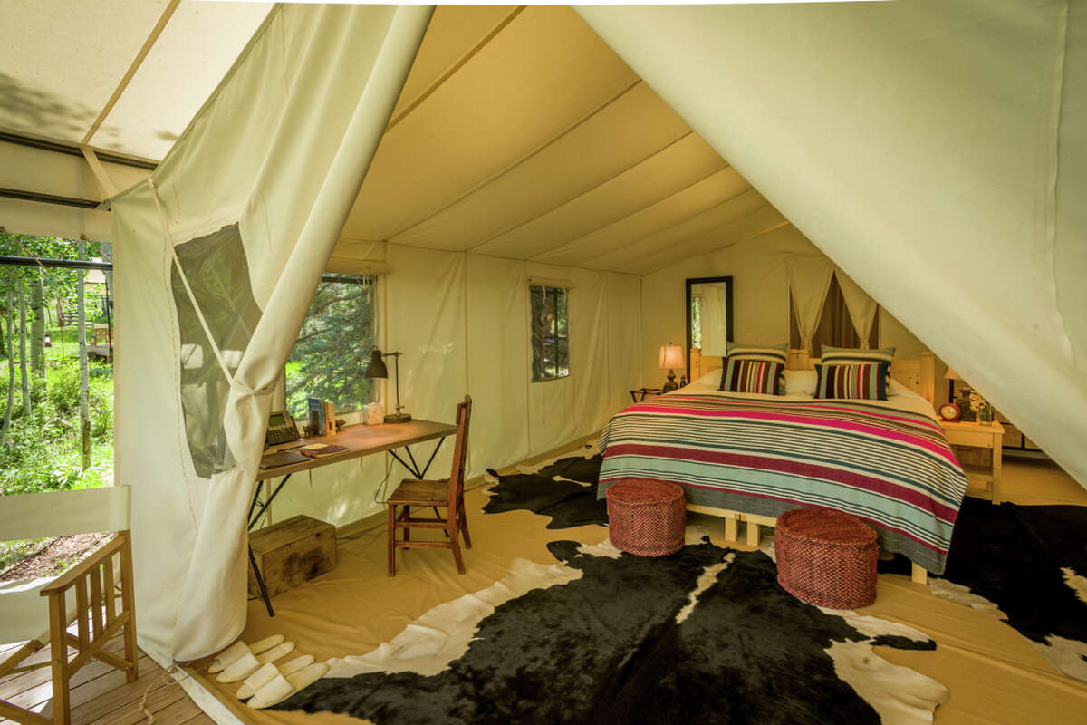 Dunton River Camp in Cresto Ranch, Colo., has eight glamping tents.