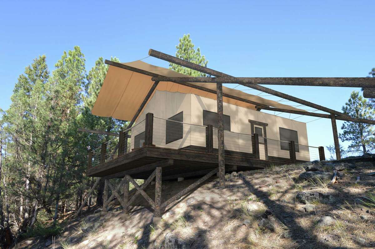 The Resort at Paws Up in Montana is unveiling its most luxurious camp yet, North Bank Camp, in June 2017. Tents will have three bedrooms and the dining pavilion is expansive.