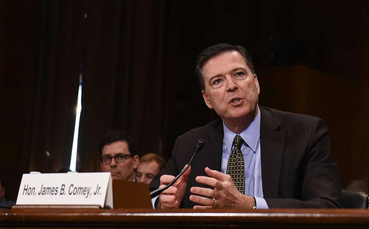 FBI Director James Comey testifies before a Senate Judiciary Committee hearing on Capitol Hill in Washington, D.C. on May 3, 2017.
