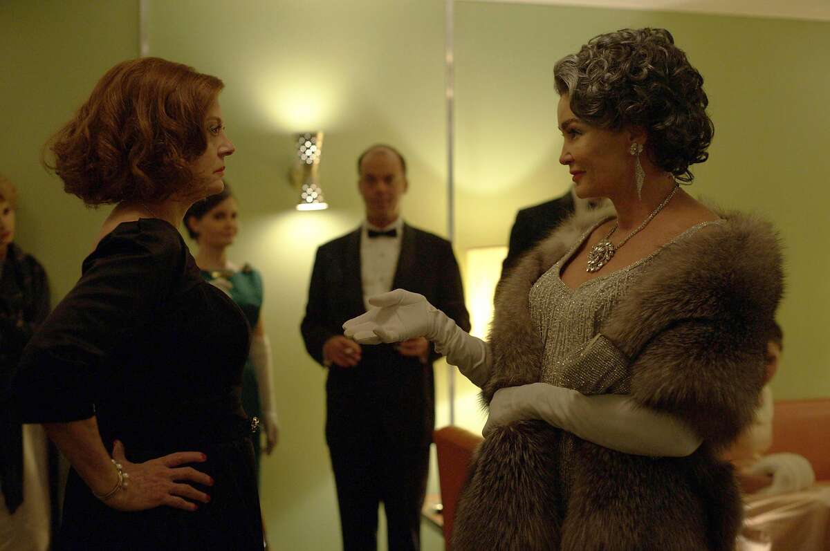 Susan Sarandon and Jessica Lange portray bickering screen queens Bette Davis and Joan Crawford in FX's upcoming series, 'Feud.'
