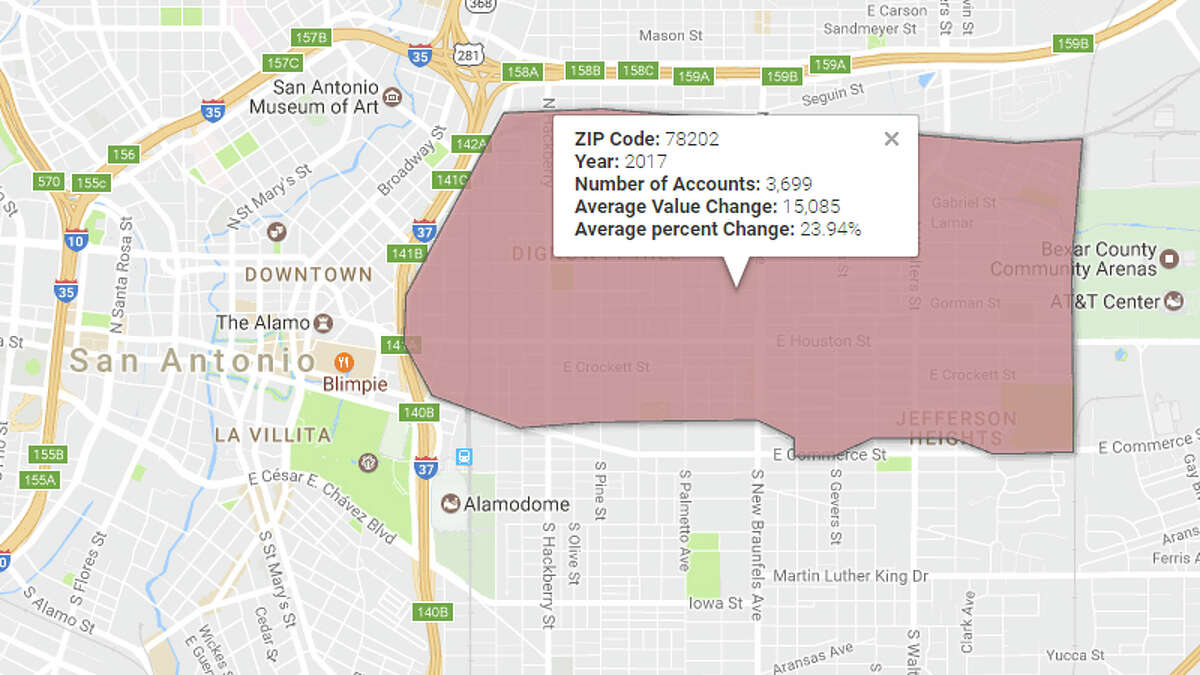 Bexar County ZIP Codes With The Biggest Rise In Property Values In