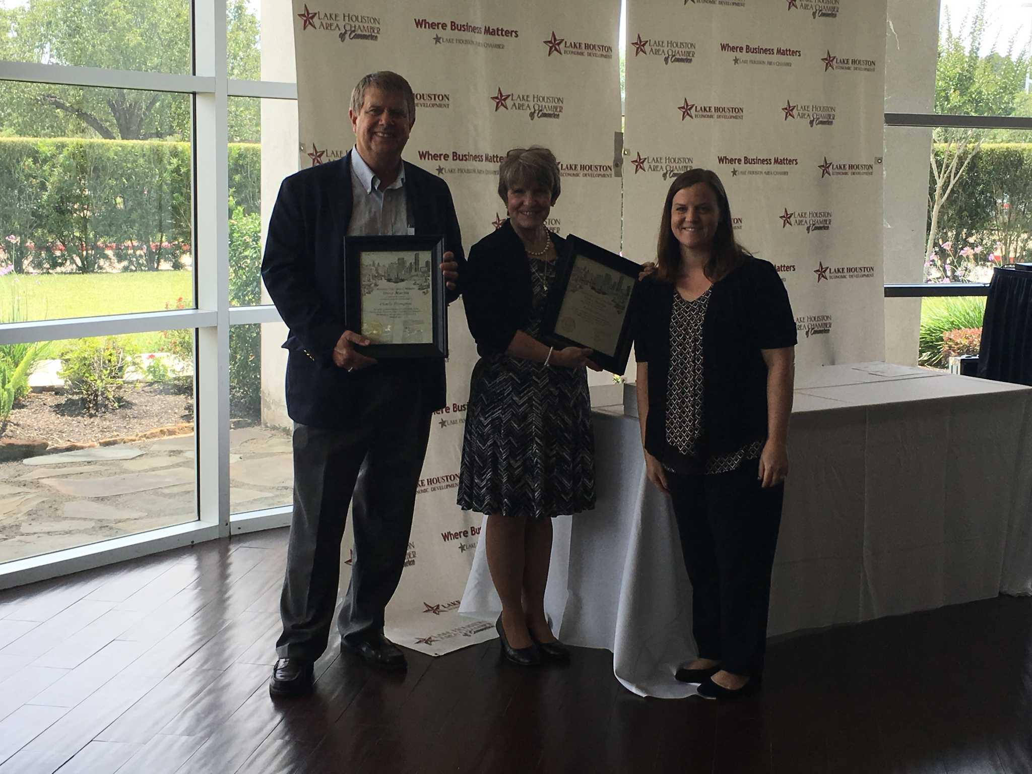 Lake Houston chamber bids Charlie Dromgoole and Kathy Caves farewell