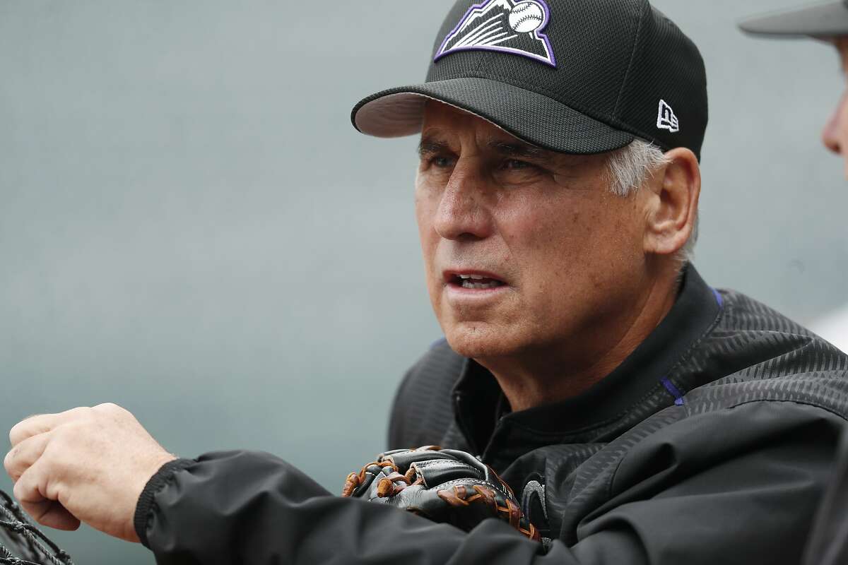 Colorado Rockies manager Bud Black looks on during batting practice before the Rockies face the Washington Nationals in a baseball game, Tuesday, April 25, 2017, in Denver. (AP Photo/David Zalubowski)