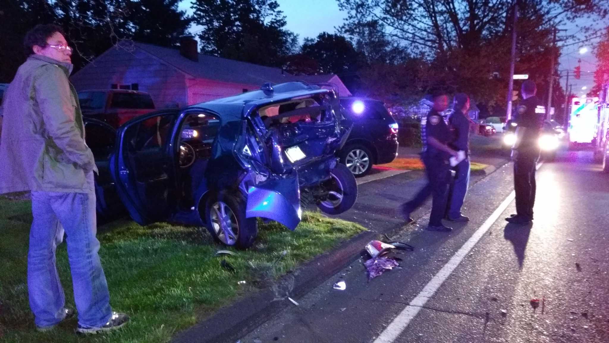 Three Hurt After Five-car Crash In Stamford