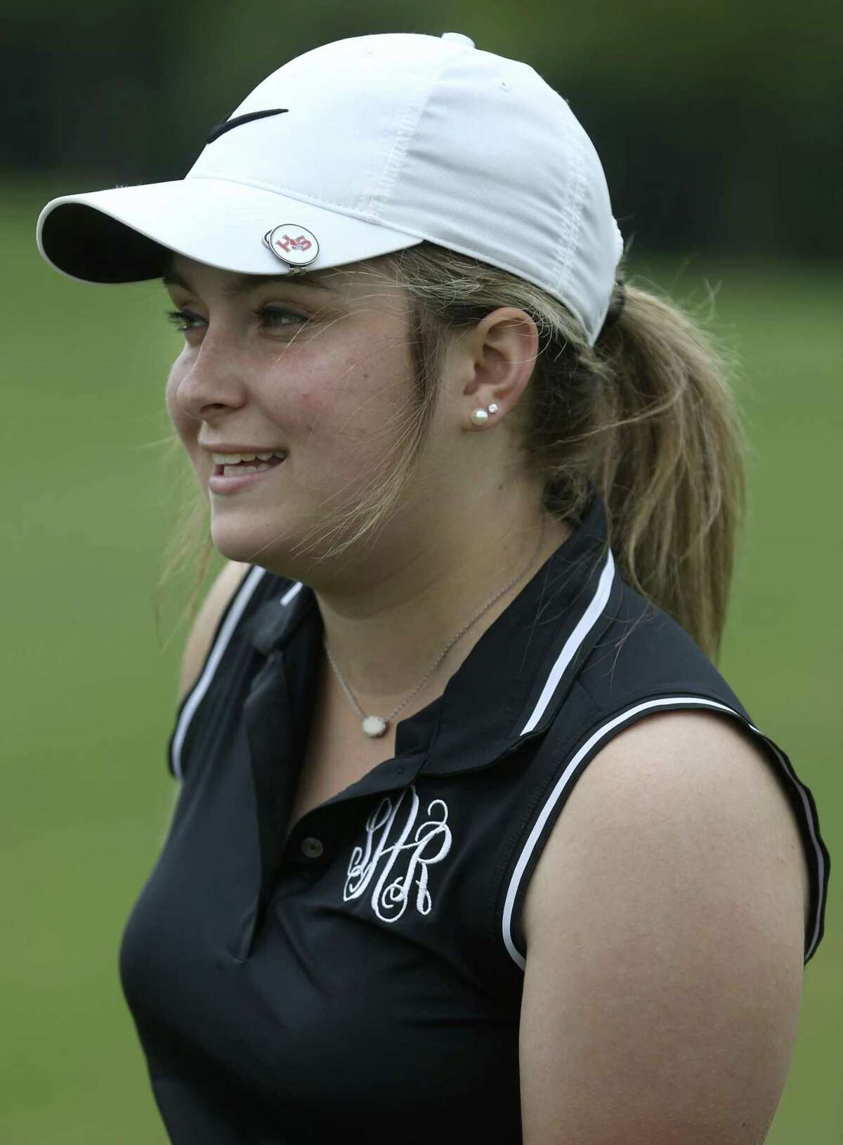 La Vernia senior golf standout Shawnee Allen, seen on May 9, 2017, won the UIL state golf tournament as a freshman and sophomore but didn’t even play in the district tournament as a junior. The day before it started, she was hospitalized and diagnosed with ulcerative colitis. Allen has been coping with that since but has worked her back to the 4A state tournament, which is May 15-16 in Horseshoe Bay