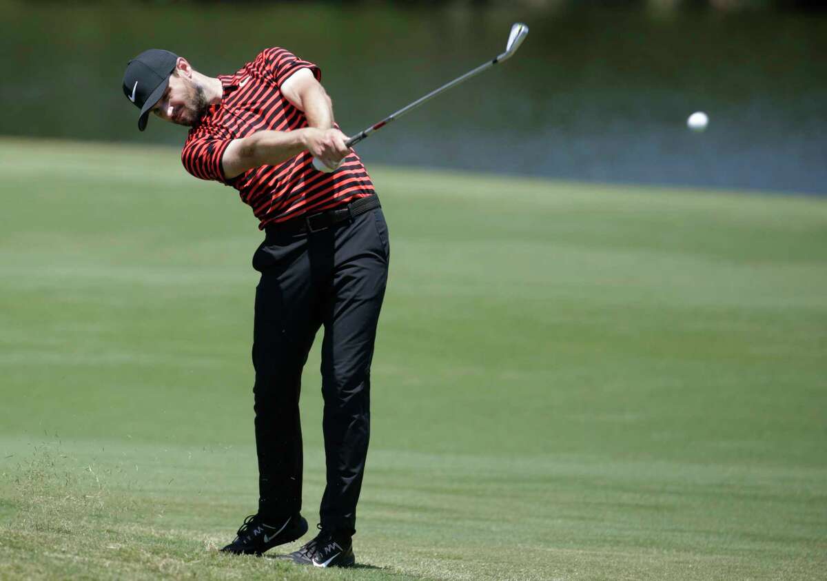 Kyle Stanley hits from the 14th fairway during the second round of The Players Championship golf tournament Friday, May 12, 2017 in Ponte Vedra Beach, Fla. (AP Photo/Lynne Sladky)