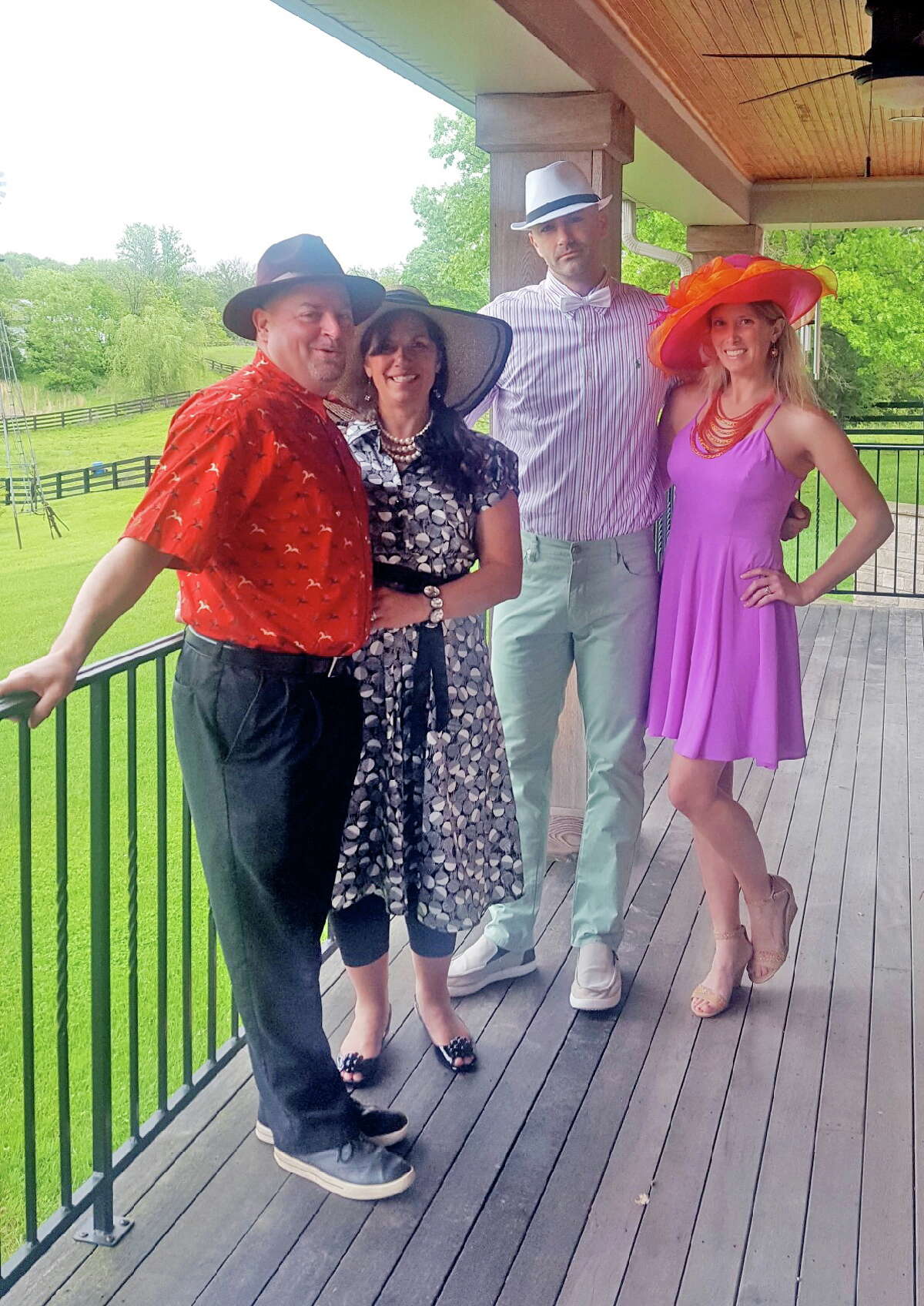   Our best attempt to fit in with the extravagantly dressed individuals of the Kentucky Derby. 