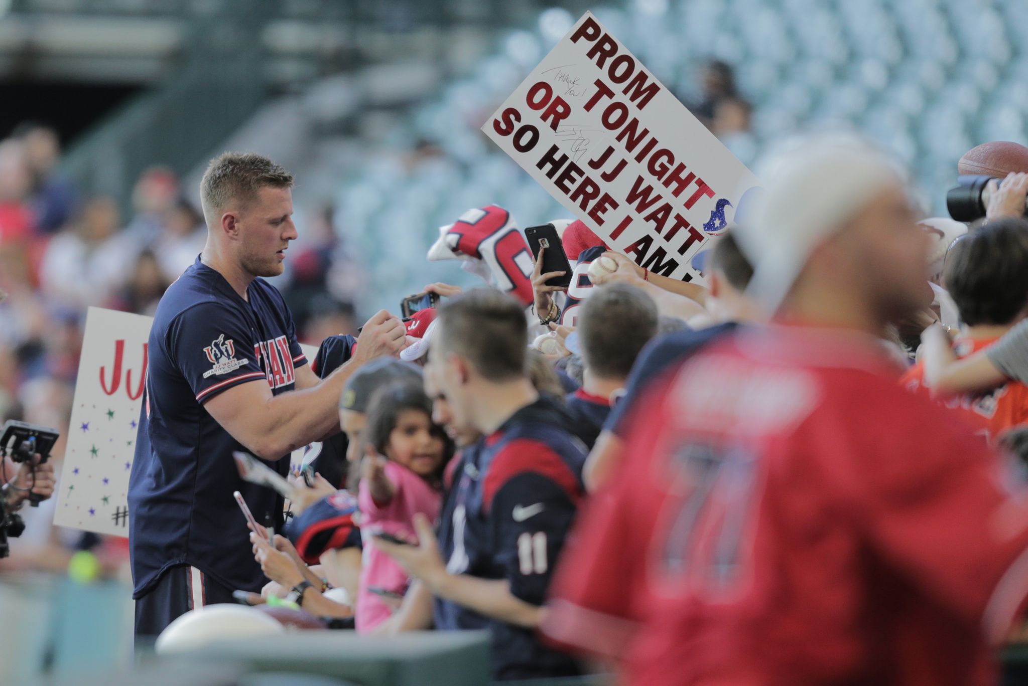 J.J. Watt, teammates give back at annual charity softball game