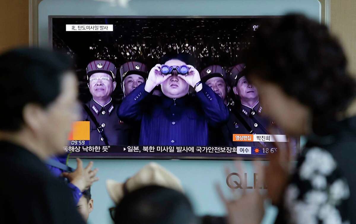 ﻿North Korean leader Kim Jong Un, shown on a TV news program at a railway station in Seoul, South Korea, took steps forward in the country's escalating efforts to field a nuclear-tipped missile capable of reaching the U.S. mainland.