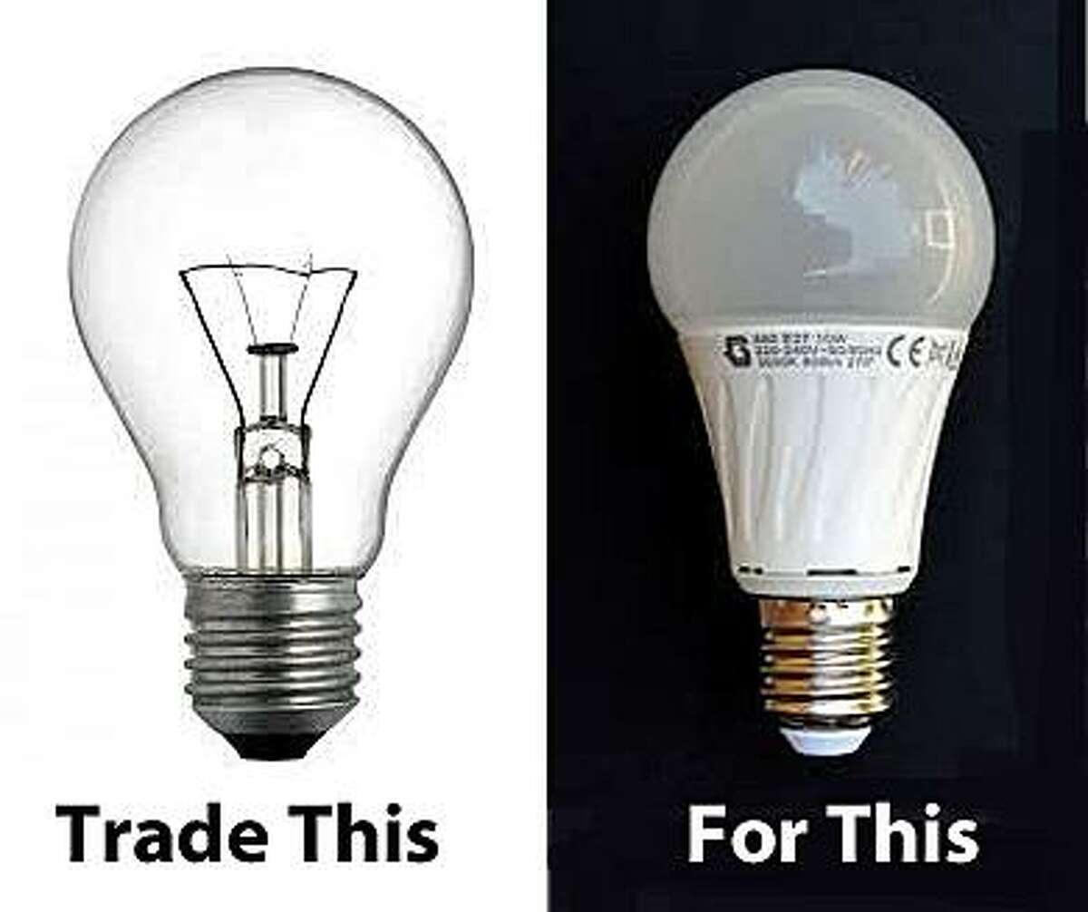 Swapping old bulbs for lightemitting diodes in Danbury