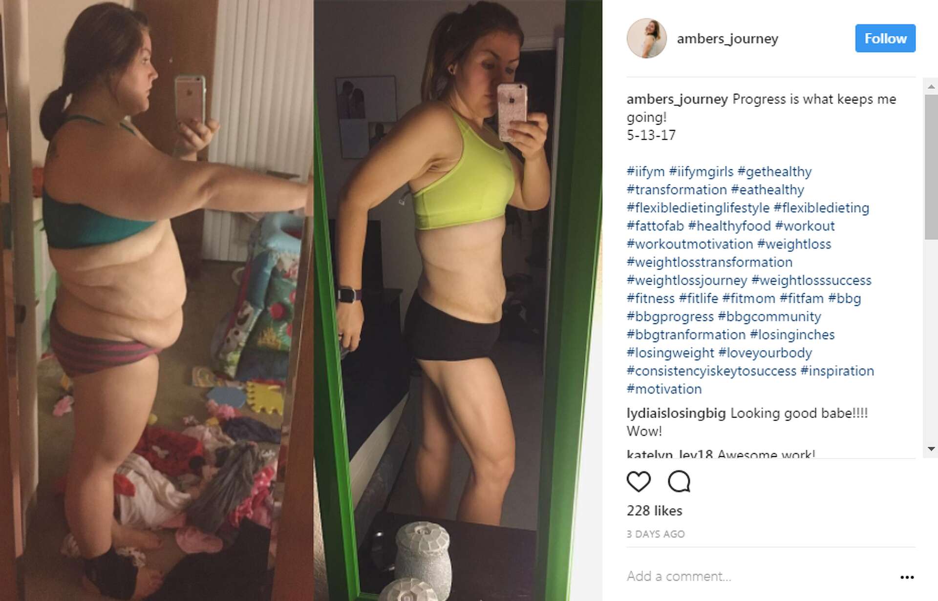 Teacher documents amazing weight-loss journey through Instagram