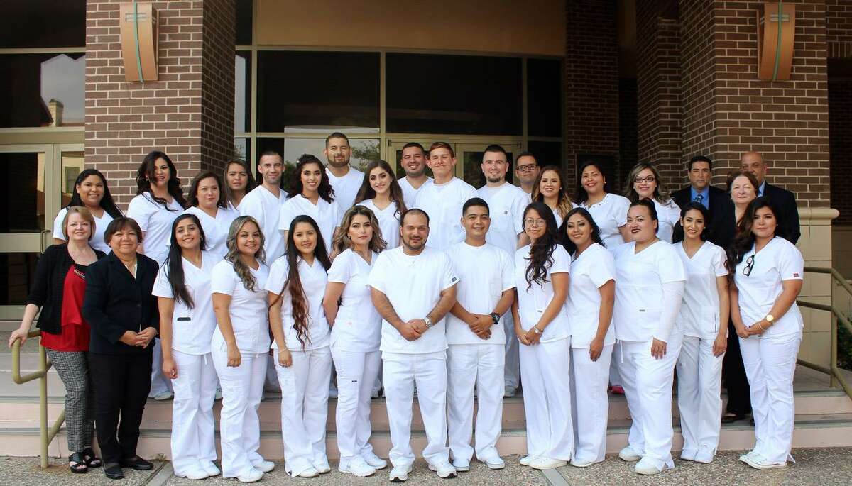 Graduates and faculty of the Associate Degree Nursing Program at Laredo Community College are pictured prior to the traditional pinning ceremony held to honor those who have completed the training for the nursing program. The ceremony was held on Tuesday, May 9, 2017 in the Guadalupe and Lilia Martinez Fine Arts Center theater at the Fort McIntosh Campus.