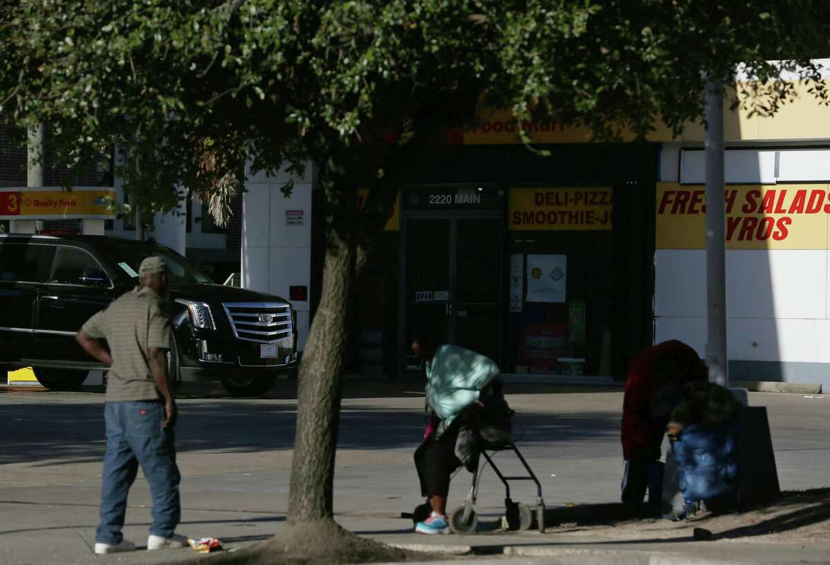 The area near Main Street and I-45 is a hot spot for homeless to gather. The number of homeless continues to decline.