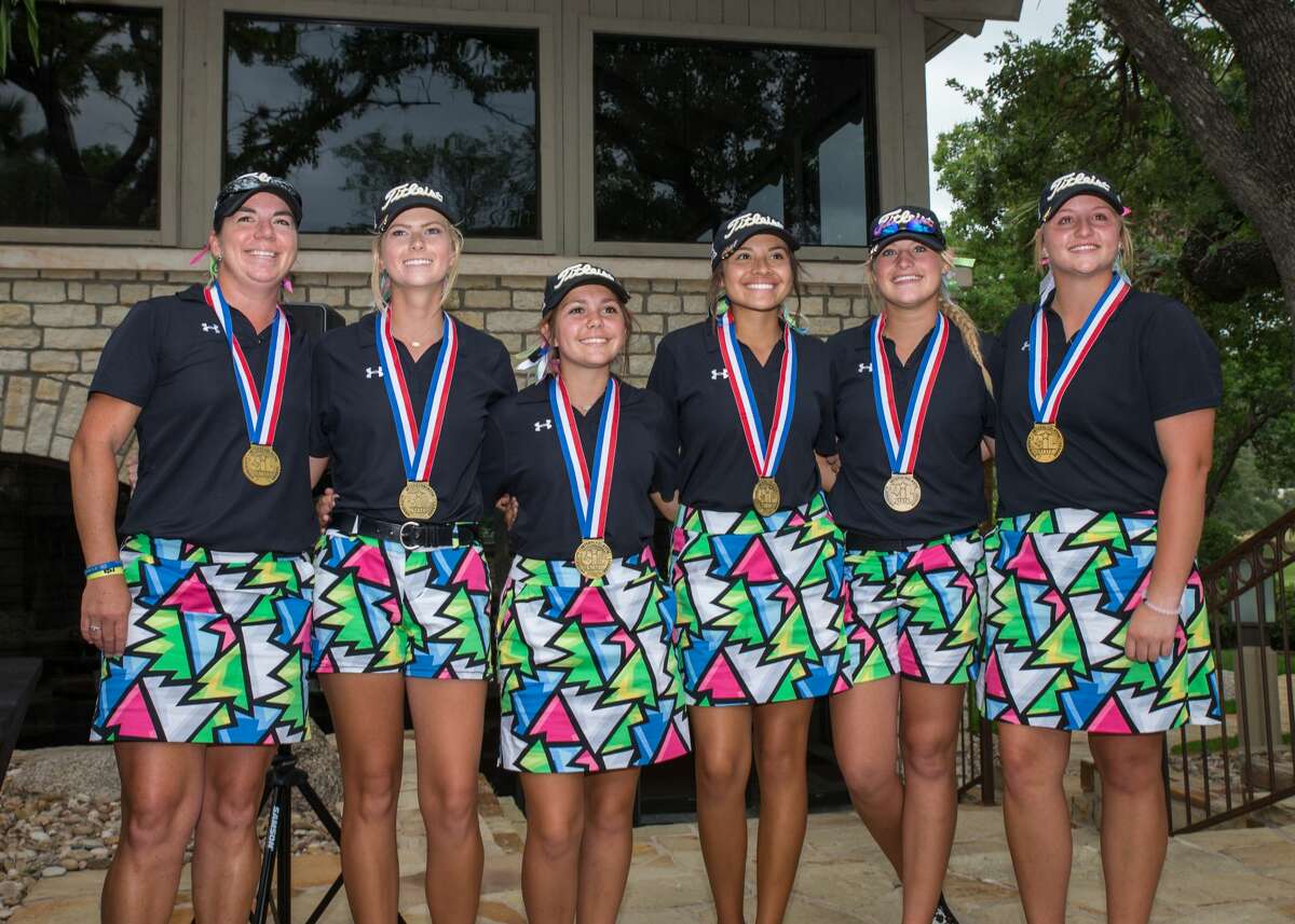The Andrews Gold Team finished in third place with a two-day total of 721 at the Class 4A girls state golf tournament at Slick Rock Golf Course in Horseshoe Bay, Texas, on Tuesday, May 16, 2017.