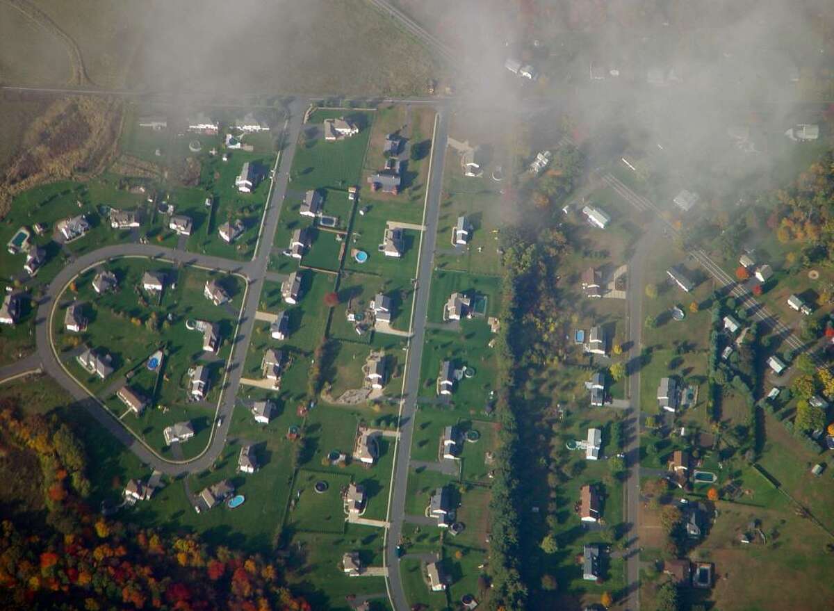 Suburban sprawl, such as this development in upstate Connecticut, are causing a significant decline in the state’s forests, according to the Wildlands and Woodlands report released in May by Yale and Harvard universities.