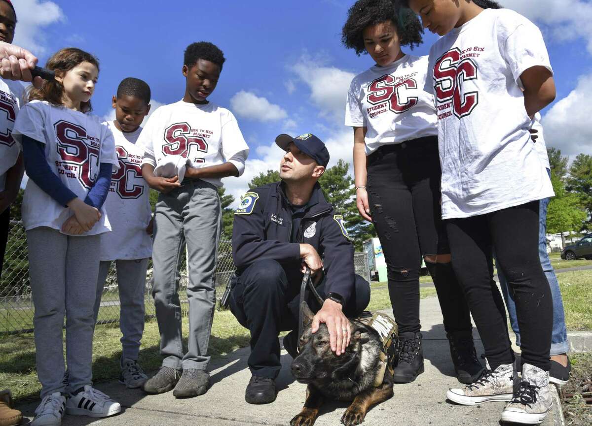 6 to 6 treated to visit from police dog and helicopter