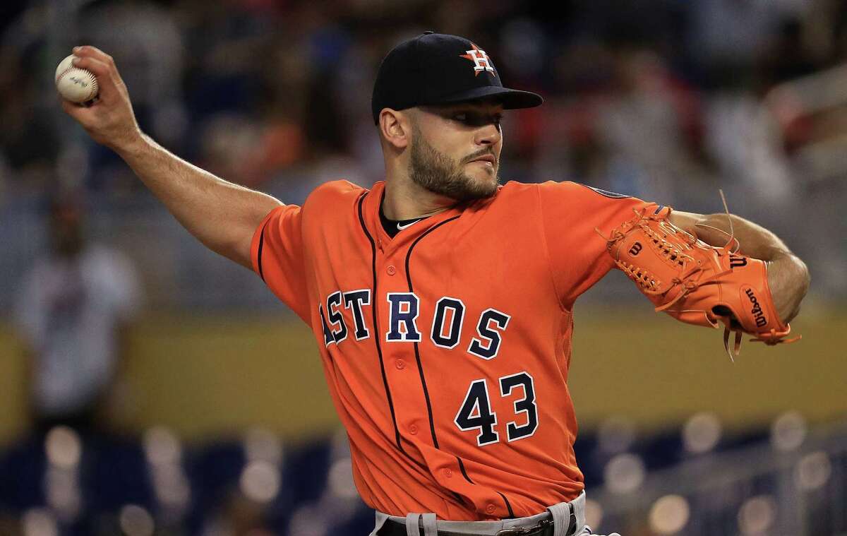 MIAMI, FL - MAY 17: Lance McCullers Jr. #43 of the Houston Astros pitches during a game against the Miami Marlins at Marlins Park on May 17, 2017 in Miami, Florida. (Photo by Mike Ehrmann/Getty Images)