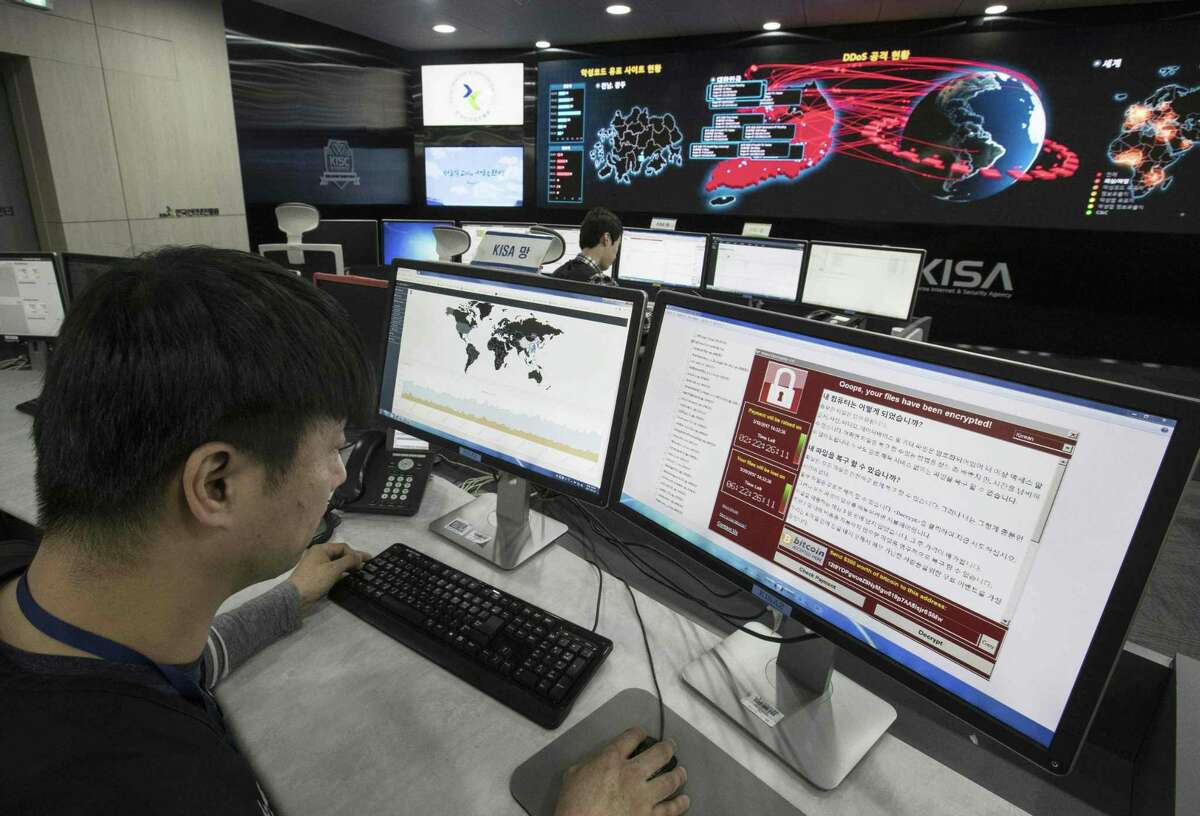 Staff monitors the spread of ransomware cyber-attacks at the Korea Internet and Security Agency (KISA) in Seoul on May 15. More cyberattacks could be in the pipeline after the global havoc caused by the Wannacry ransomware, a South Korean cybersecurity expert warned May 16 as fingers pointed at the North.