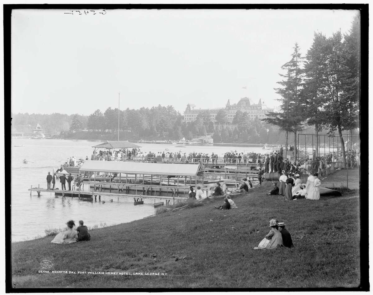 Click through the slideshow to view photos of Lake George then and now. Fort William Henry Hotel, circa 1908. The hotel burned in 1909.