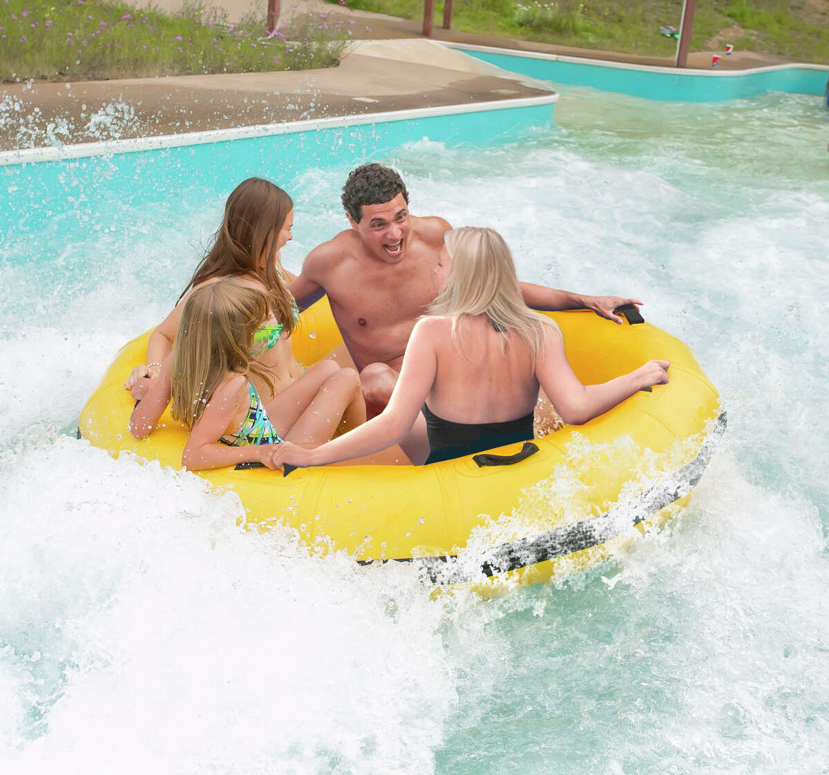 Attractions at Enchanted Forest Water Safari, like the Cascade Falls raft ride, in Old Forge can offer reprieve from traditional Adirondack activities.