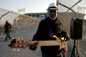 The Regulars: Mr. Rob Bass plays sweet music outside the Coliseum
