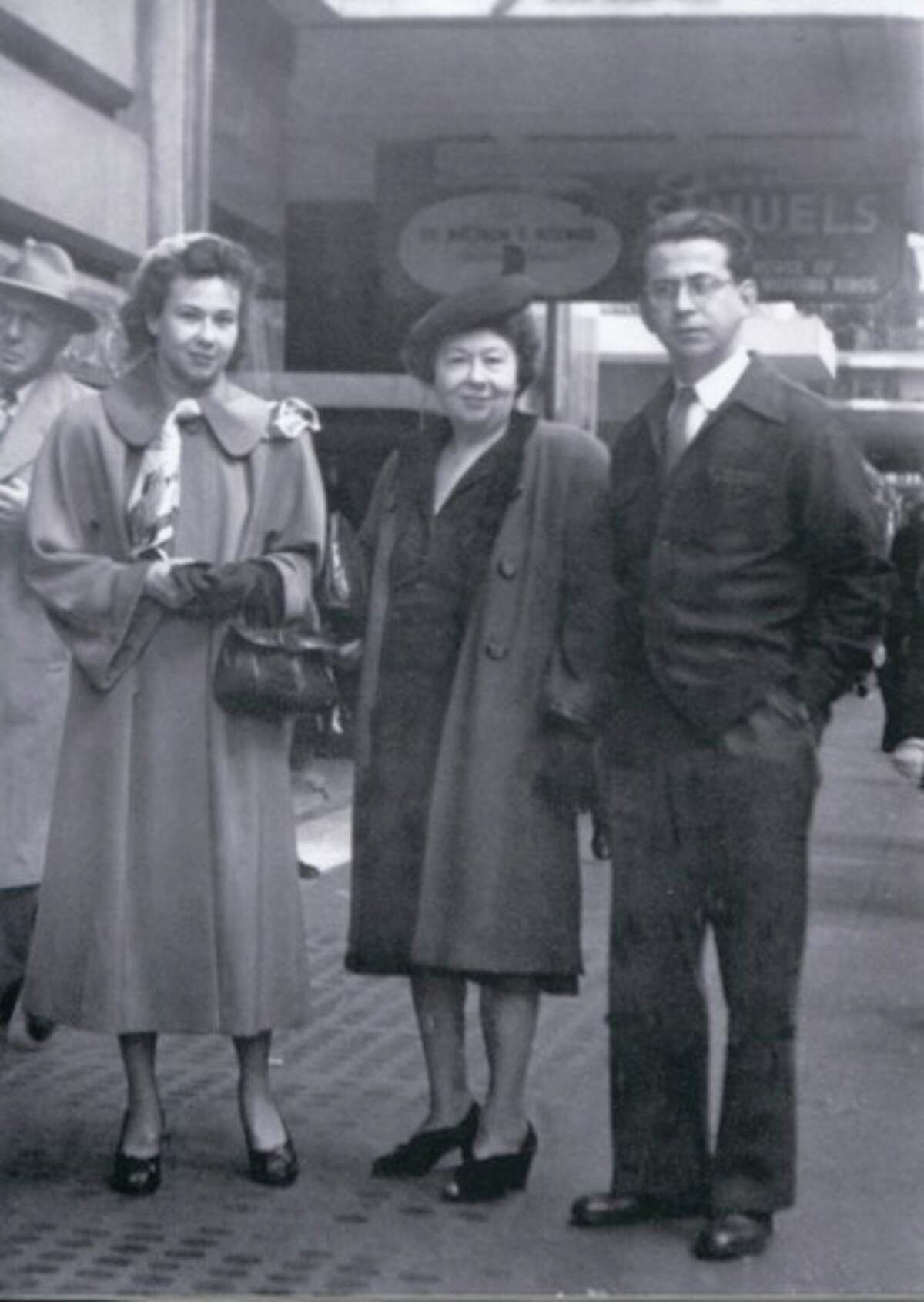 Anna Pellerin Keppel poses on the streets of San Francisco with her daughter, Virginia, and her son, Judd, in 1947. Left a widow with two children to raise, Anna returned to Midland to open a beauty shop in 1924 and later went into the real estate business. She was a woman ahead of her times.