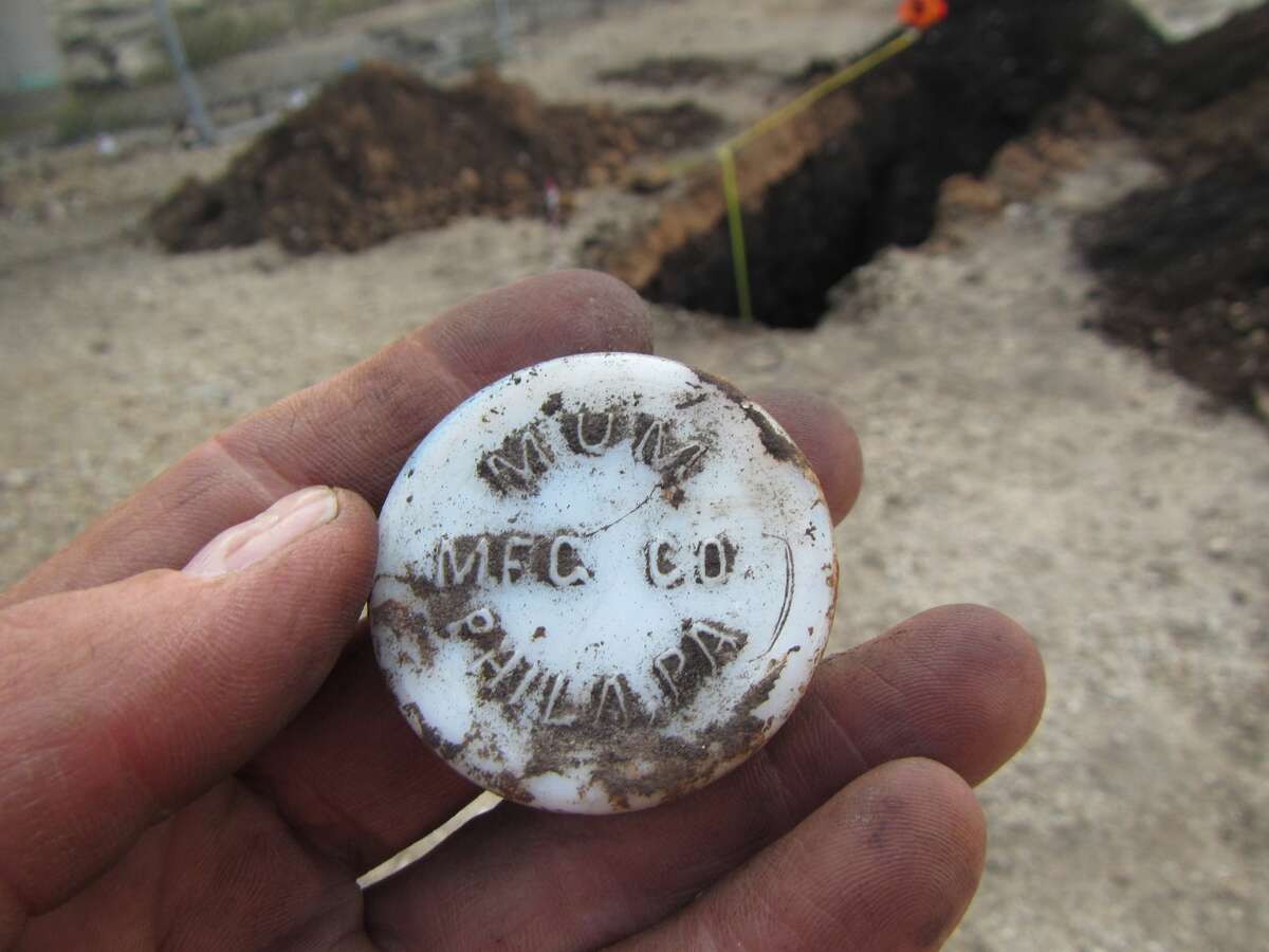 Artifacts identified among the ash and charred matter found at the former Elysian Street dump represent typical household trash with elements of metal, glass, ceramics, rubber and bone.