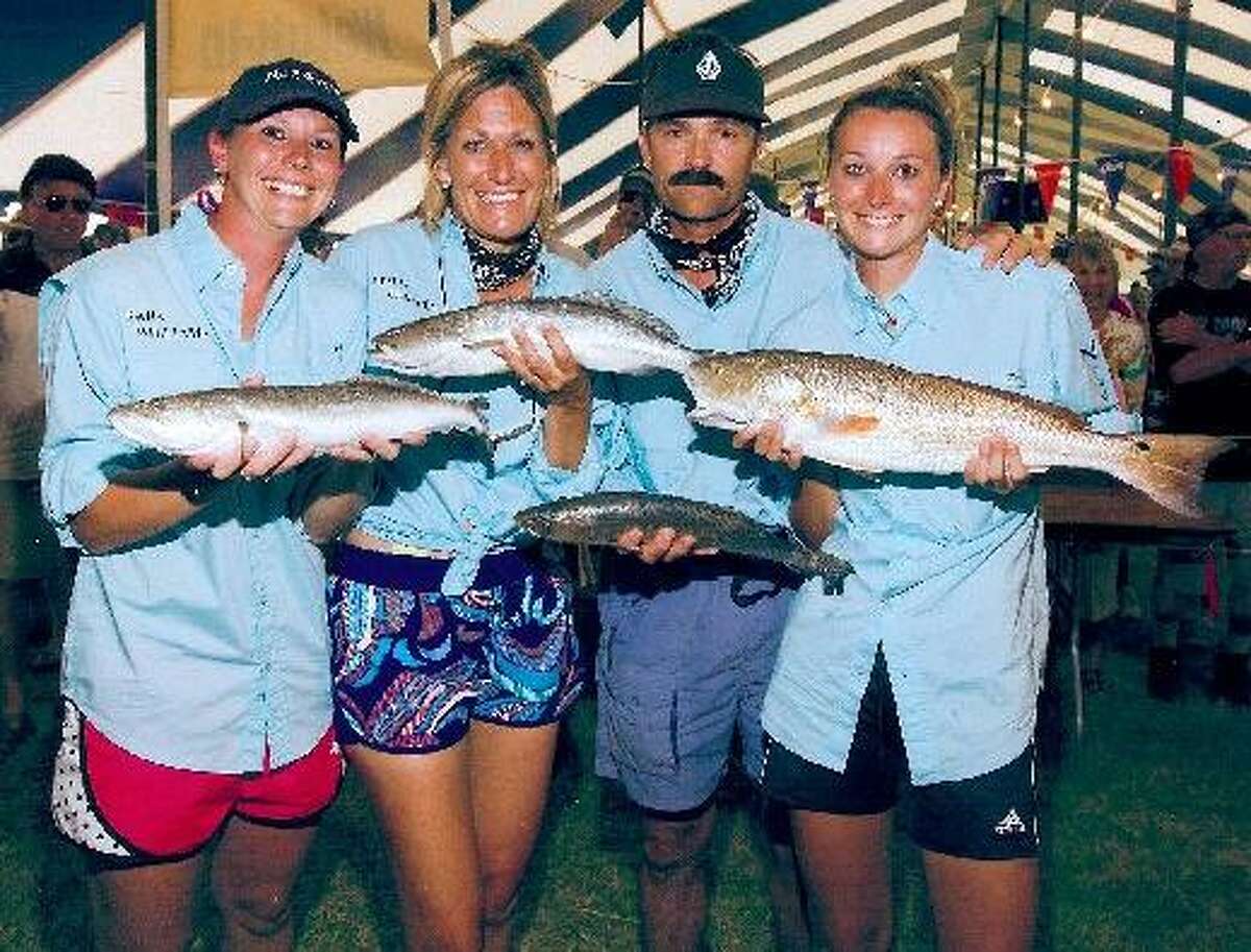 NewWater Boatworks Curlew Chicks earned first place in the non-guided/artificial division at the 2012 Babes on the Bay Fishing Tournament. Members are Kara Kelley (from left) of Schertz; Leslie Clancey and Tim Clancey of Poteet; and Kristi Kelley of San Antonio.
