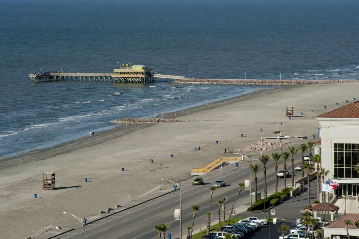 The brand new beach in front of the Galveston Island Convention Center at the San Luis Resort at 56th and Seawall from the $20 million Galveston Beach Renourishment Project.  >>Click to see 